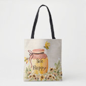 Blij bijen honingpot  tote bag (Voorkant)
