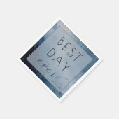 Blij Blauwe Abstracte Viering Servet (Hoek)