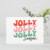 Blij Blij Blij Seizoen  Retro Vakantie Typografie Kaart (Staand voorkant)