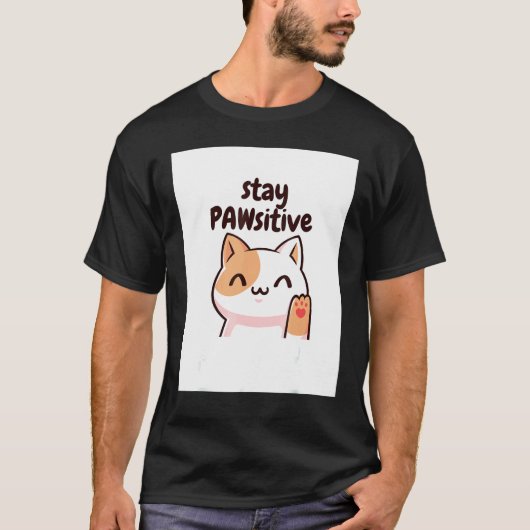 Blij-blij Kat Pun T-shirt (Voorkant)