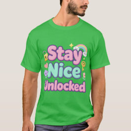 Blij Blij Ontgrendeld Mooie Typografie T-shirt