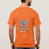 Blij blijven Kawaii ontwerp laden T-shirt (Achterkant)