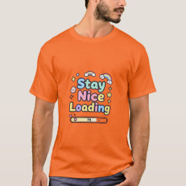 Blij blijven Kawaii ontwerp laden T-shirt