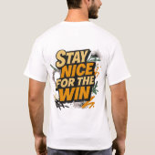 Blij Blijven Voor De Overwinning Retro Design T-shirt (Achterkant)