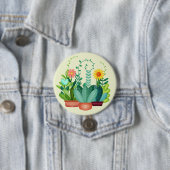 Blij Bloeiende Bloemen Ronde Button 7,6 Cm (In situ)