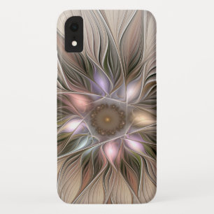 Blij Bloem Abstract Beige Bruin Bloem Fractal Case-Mate iPhone Case