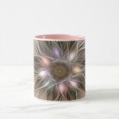 Blij Bloem Abstract Beige Bruin Bloemmotief Fracta Mok (Midden)