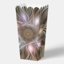 Blij Bloem Abstract Beige Bruine Bloemige Fractal Bedankdoosjes