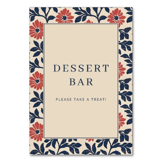 Blij Bloemendessertbarbord Kaart (Voorkant)