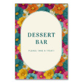 Blij Bloemig Dessertbar Bord Kaart (Achterkant)