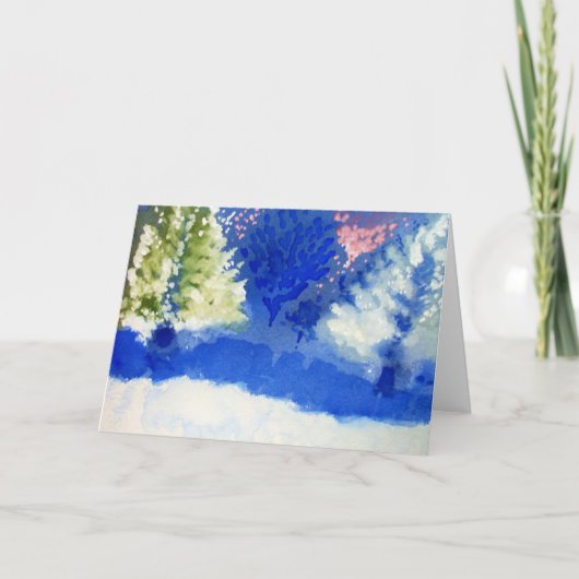 blij bomenwenskaart voor het vakantieseizoen feestdagen kaart (Voorkant)