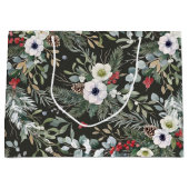 Blij botanisch kerst persoonlijk groot cadeauzakje (Voorkant)