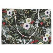 Blij botanisch kerst persoonlijk groot cadeauzakje (Achterkant)