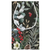 Blij botanisch kerst persoonlijk klein cadeauzakje (Achterkant)