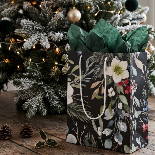Blij botanisch kerst persoonlijk medium cadeauzakje