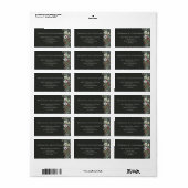 Blij botanisch kerstfeest gepersonaliseerd etiket (Full Sheet)