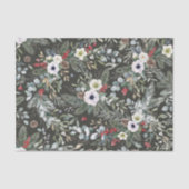 Blij botanisch kerstfeest gepersonaliseerd tissuepapier (Voorkant)