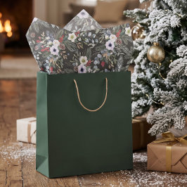 Blij botanisch kerstfeest gepersonaliseerd tissuepapier