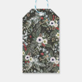 Blij botanisch Kerstmis Persoonlijk Cadeaulabel (Achterkant)