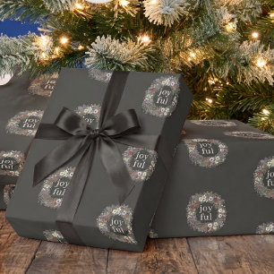 Blij botanisch Kerstmis Persoonlijk Cadeaupapier