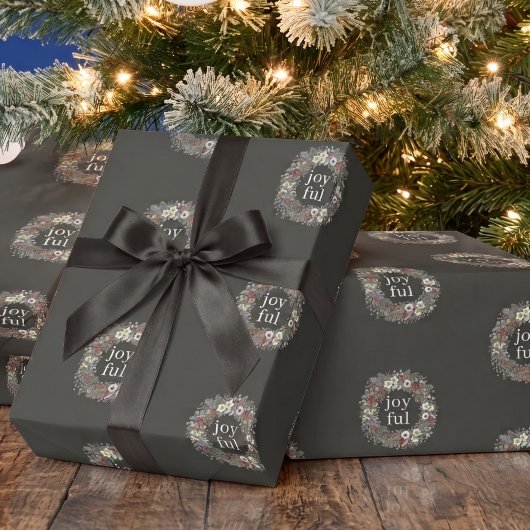 Blij botanisch Kerstmis Persoonlijk Cadeaupapier