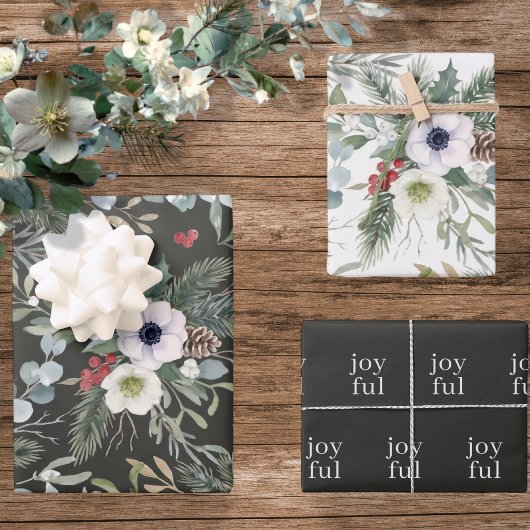 Blij botanisch Kerstmis Persoonlijk Inpakpapier Vel