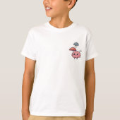Blij brein dat zich onder paraplu beschermt Kinder T-shirt (Voorkant)
