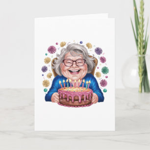 Blij Bril Oma Verjaardag Grafisch Kaart