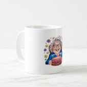 Blij Bril Oma Verjaardag Grafisch Koffiemok (Voorkant links)