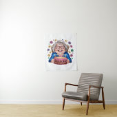 Blij Bril Oma Verjaardag Grafisch Wandkleed (In situ)