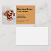 Blij Bruin Puppy Lachend Visitekaartje (Voorkant / Achterkant)