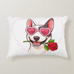 Blij bull terrier accent kussen