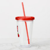 Blij bull terrier acryl drinkbeker (Links)