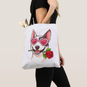 Blij bull terrier tote bag (Dichtbij)