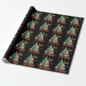 Blij Capybara Elf Kerstmis Kerstboom Cadeaupapier (Uitgerold)