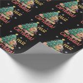 Blij Capybara Elf Kerstmis Kerstboom Cadeaupapier (Hoek)