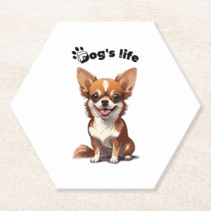Blij Chihuahua � Leuke ontwerp voor hondenliefhebb Kartonnen Onderzetters