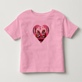 Blij chipmunks met snoepharten kinder shirts