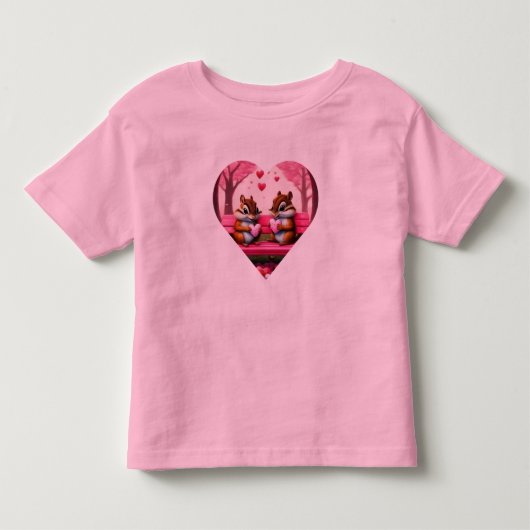 Blij chipmunks met snoepharten kinder shirts (Voorkant)
