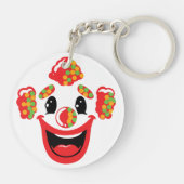 Blij Clown met Kleurrijk Haar Sleutelhanger (Achterkant)