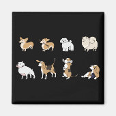 Blij corgis magneet (Voorkant)