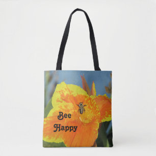 Blij dat de bijen goed worden gedraaid, heldere Or Tote Bag