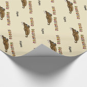 Blij dat de bruisende Dog Gift Wrap het aanpast! Cadeaupapier (Hoek)