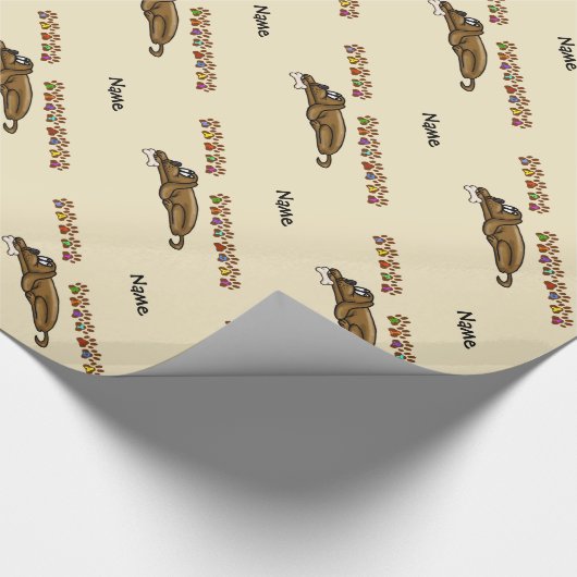 Blij dat de bruisende Dog Gift Wrap het aanpast! Cadeaupapier (Hoek)