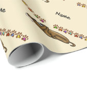 Blij dat de bruisende Dog Gift Wrap het aanpast! Cadeaupapier (Rol Hoek)