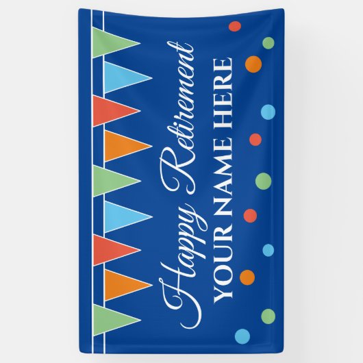 Blij dat de feestbanner met kleurrijke vlaggen met spandoek (Verticaal)