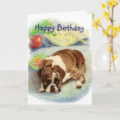 Blij dat de verjaardag wordt gewonnen Boxer Dog va Kaart (Gele Bloem)