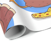 blij dat deanksgiving turkey pizza grappig cadeaupapier (Rol Hoek)