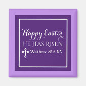 Blij dat hij de Bijbel verse Paars heeft gerezen Magneet (Voorkant)