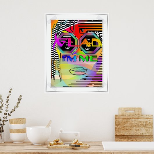 Blij dat ik ben poster (Keuken)